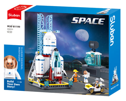 Sluban - Space - Dream Launch Center - 424 Pcs - Age 6+ | سلوبن - قطع التركيب - الفضاء - مركز الإطلاق الفضائي - 424 قطعة - العمر +6