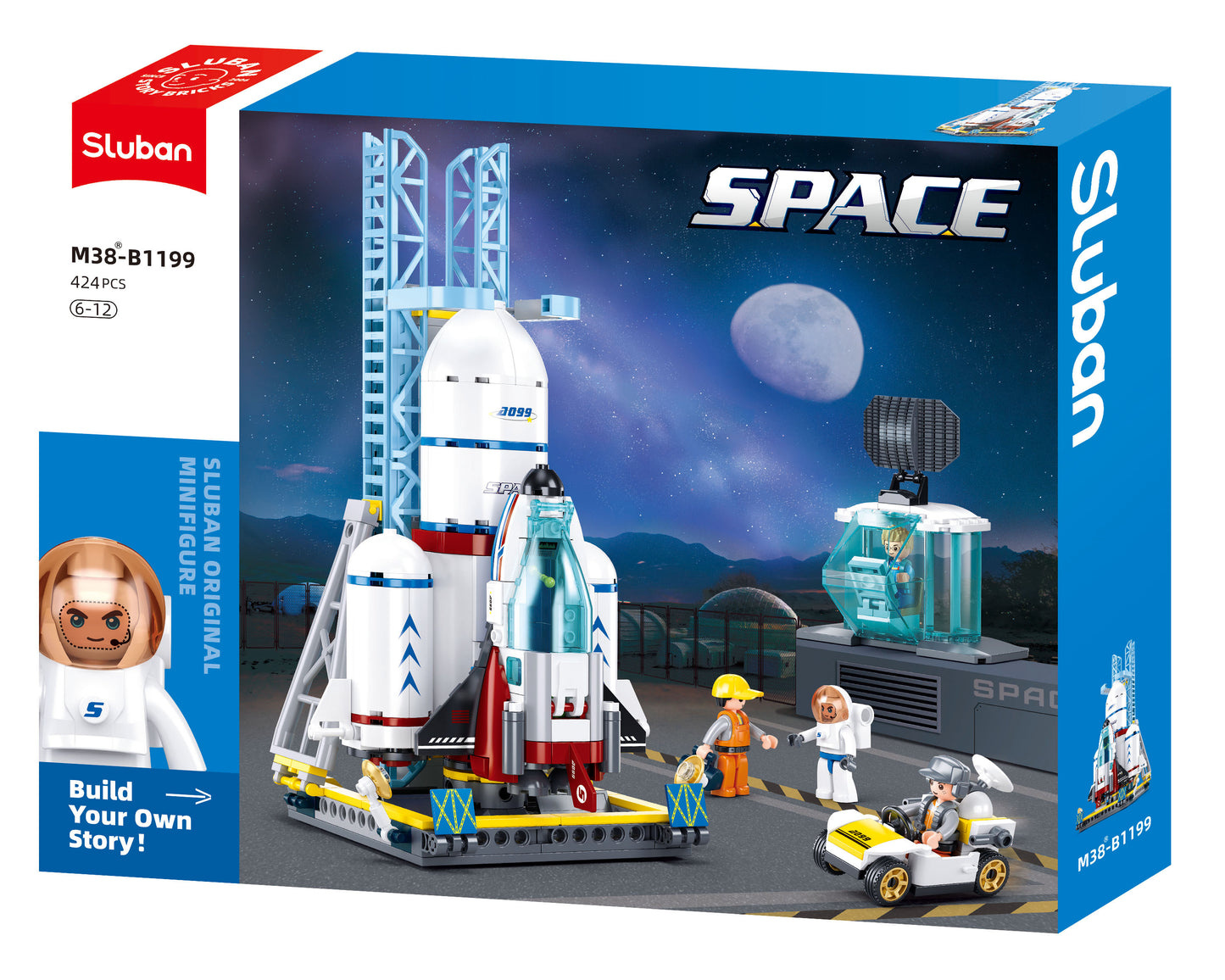 Sluban - Space - Dream Launch Center - 424 Pcs - Age 6+ | سلوبن - قطع التركيب - الفضاء - مركز الإطلاق الفضائي - 424 قطعة - العمر +6