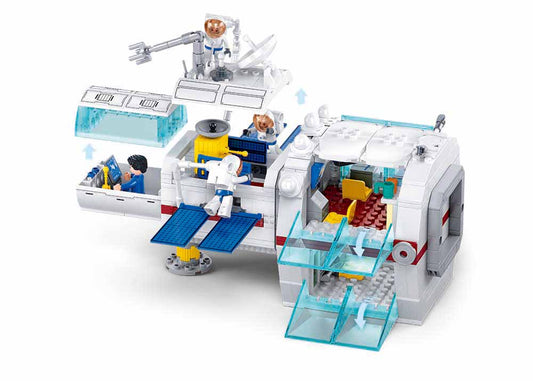 Sluban - Space - Dream Space Station Core Module - 502 Pcs - Age 7+ | سلوبن - قطع التركيب - الفضاء - الوحدة الأساسية لمحطة الفضاء - 502 قطعة - العمر +7
