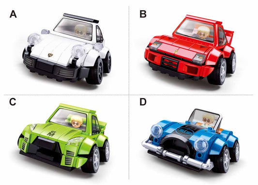 Sluban - Mcar - Hell Of Flush - Classic Car - 4 Types - Age 6+ | سلوبن - قطع التركيب - إضاءة الفلاش - السيارة الخارقة الأسطورية - ٤ أنواع - العمر +6