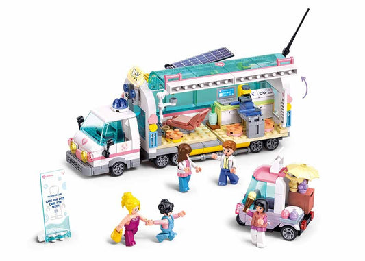 Sluban - Metropolis - Mobile Nursing Car - Age 6+ | سلوبن - قطع التركيب - مدينة كبرى - سيارة التمريض المتنقلة - العمر +6
