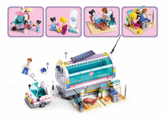 Sluban - Metropolis - Mobile Nursing Car - Age 6+ | سلوبن - قطع التركيب - مدينة كبرى - سيارة التمريض المتنقلة - العمر +6