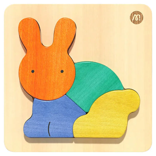 Mideer - Wooden Building Blocks - Rabbit - Age: 1+ | ميدير - مكعبات البناء الخشبية - أرنب - العمر: 1+