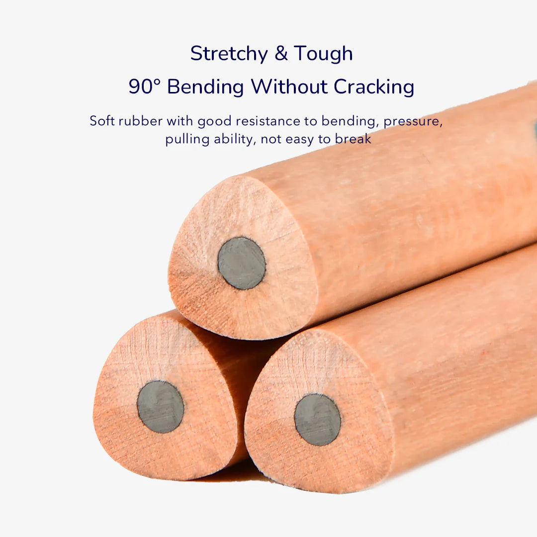 Mideer - Thick Triangular Pencils - HB (30pcs) - Age 6+ | ميدير - أقلام رصاص سميكة مثلثة الشكل HB (30 قطعة) - العمر 6+