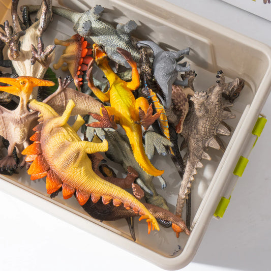 Mideer - Dinosaur Toys Set - 24pcs - Age 3+ | ميدير - مجموعة ألعاب الديناصورات - 24 قطعة - العمر 3+