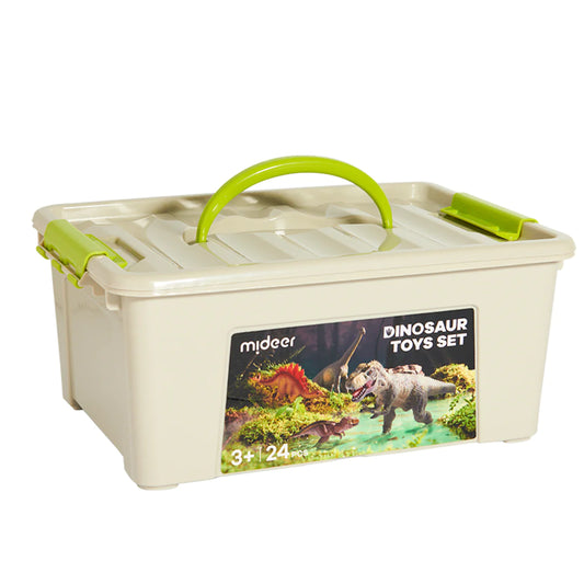 Mideer - Dinosaur Toys Set - 24pcs - Age 3+ | ميدير - مجموعة ألعاب الديناصورات - 24 قطعة - العمر 3+