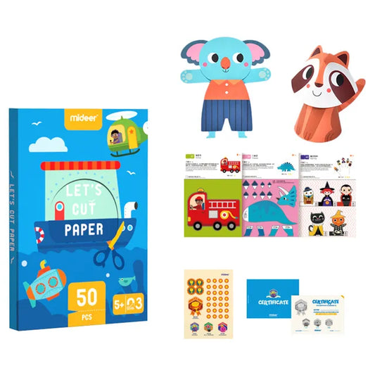 Mideer - Let's Cut Paper - Advanced Level – Age 5+ | ميدير - تقطيع الورق - مستوى متقدم – العمر 5+