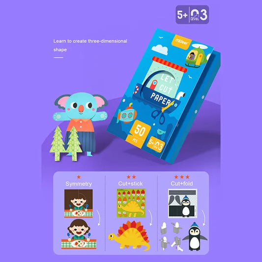Mideer - Let's Cut Paper - Advanced Level – Age 5+ | ميدير - تقطيع الورق - مستوى متقدم – العمر 5+
