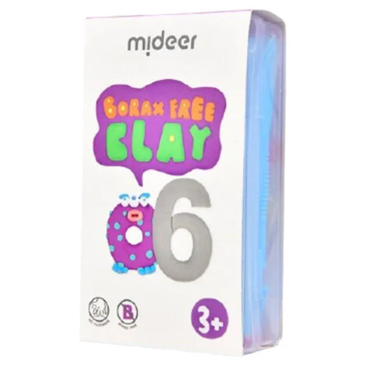 Mideer - Borax Free Clay - 6 Colors – Age 3+ | ميدير - الصلصال الخالي من البوراكس - 6 ألوان – العمر 3+