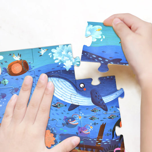 Mideer - Secret Puzzle - Ocean - age +3 | ميدير - لعبة التركيب السرية - المحيط - العمر +3