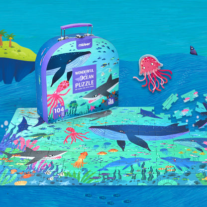 Mideer - Wonderful Ocean Puzzle - age +3 | ميدير - لعبة التركيب - المحيط الرائع - العمر +3