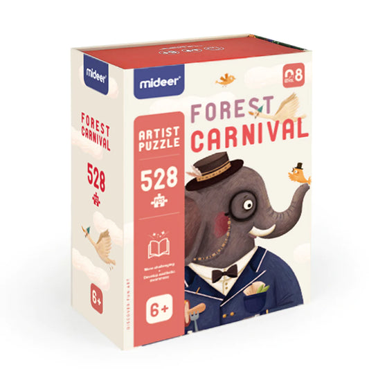 Mideer - Forest Carnival - 528 piece - Large Puzzle - age 3+ | ميدير - لعبة تركيب البازل كرنفال الغابة - 528 قطعة - العمر 3+