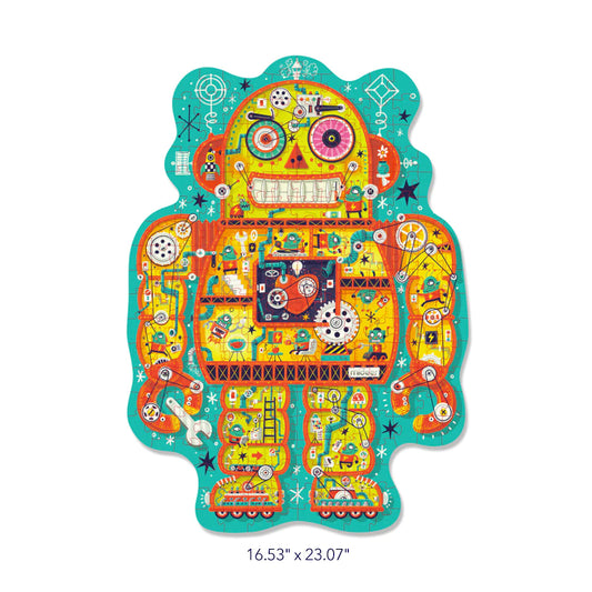 Mideer - Irregular Puzzle - Robot Factory (Small Pack) puzzle - 226 pieces - Age 5+ | ميدير - لعبة تركيب الأشكال - بازل مصنع الروبوتات - 226 قطعة - العمر 5+