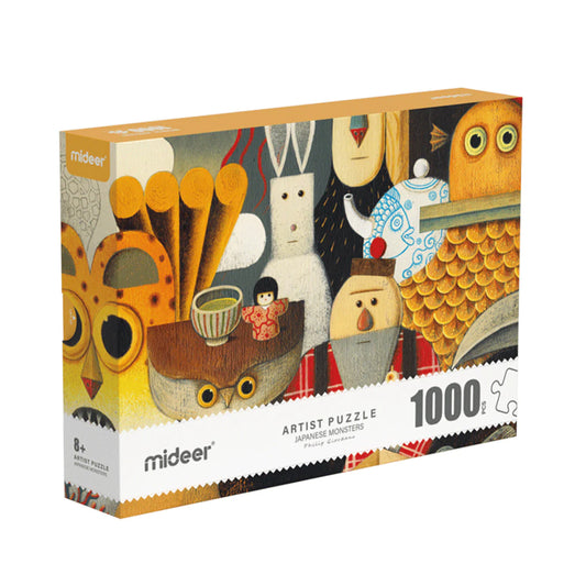 Mideer - Artist Puzzle - Japanese Monsters 1000P - Age 12+ | ميدير - لعبة تركيب بازل الفنان - الوحوش اليابانية 1000 قطعة - العمر 3+