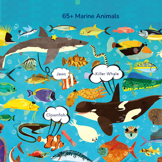 Mideer - Let's Learn! - Ocean Trip puzzle - 126 pieces - Age 4+ | ميدير - لعبة تركيب البازل هيا لنتعلم - رحلة المحيط - 126 قطعة - العمر 4+