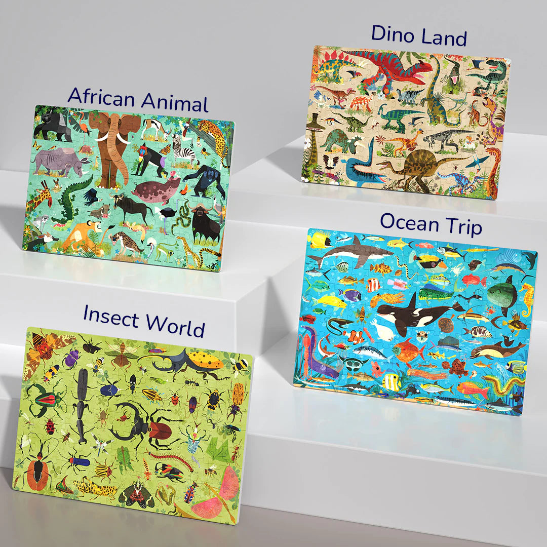 Mideer - Let's Learn! - Ocean Trip puzzle - 126 pieces - Age 4+ | ميدير - لعبة تركيب البازل هيا لنتعلم - رحلة المحيط - 126 قطعة - العمر 4+