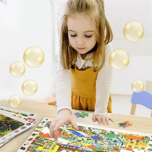 Mideer - Discovery Puzzle Big World Small World - Asian - 88P - Age 3.5+ | ميدير - بازل الاكتشاف - العالم الكبير و والعالم الصغير - الآسيوي - 88 قطعة - العمر 3.5+