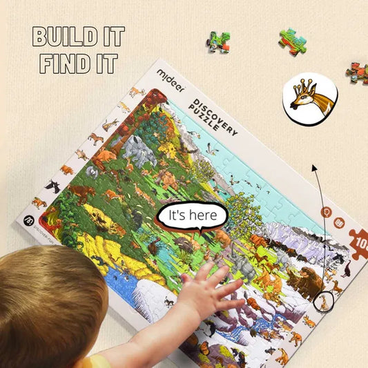 Mideer - Discovery Puzzle Big World Small World - Asian - 88P - Age 3.5+ | ميدير - بازل الاكتشاف - العالم الكبير و والعالم الصغير - الآسيوي - 88 قطعة - العمر 3.5+