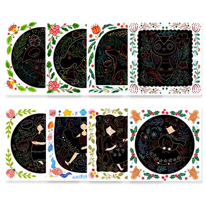 Mideer - Scratch Art Card - Girl - age 3+ | ميدير - بطاقة فن الخدش - بنت - العمر 3+