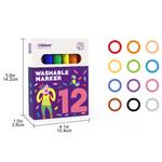 Mideer - Washable Markers - 12 Colors - Age 3+ | قلم ماركر قابل للغسل من ميدير - 12 لون - العمر 3+
