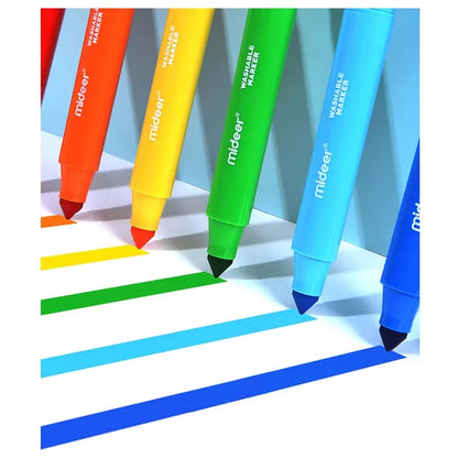 Mideer - Washable Markers - 36 Colors - Age 3+ | ميدير - قلم ماركر قابل للغسل - 36 لون - العمر 3+
