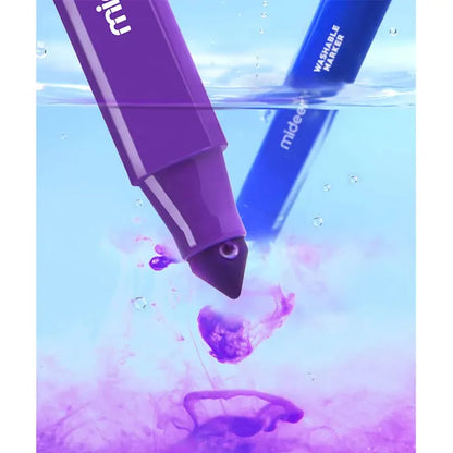 Mideer - Washable Markers - 36 Colors - Age 3+ | ميدير - قلم ماركر قابل للغسل - 36 لون - العمر 3+