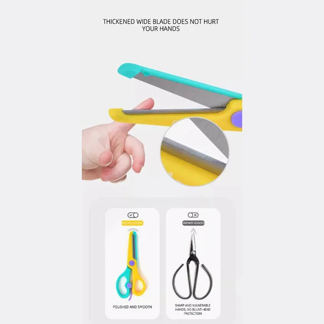 Mideer - Kids Scissors - Yellow & Green - Age 3+ | ميدير - مقص أطفال - أصفر وأخضر - العمر 3+