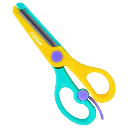 Mideer - Kids Scissors - Yellow & Green - Age 3+ | ميدير - مقص أطفال - أصفر وأخضر - العمر 3+