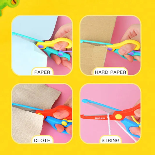 Mideer - Kids Scissors - Red & Blue - Age 3+ | ميدير - مقص أطفال - أحمر وأزرق - العمر 3+