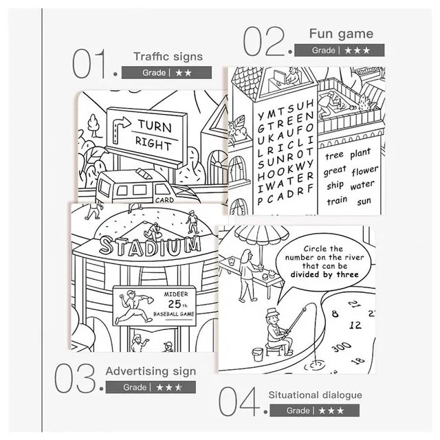 Mideer - Giant Coloring Roll - City - Age 3+ | ميدير - رول تلوين حجم كبير - المدينة - العمر 3+