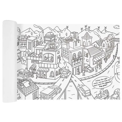 Mideer - Giant Coloring Roll - City - Age 3+ | ميدير - رول تلوين حجم كبير - المدينة - العمر 3+