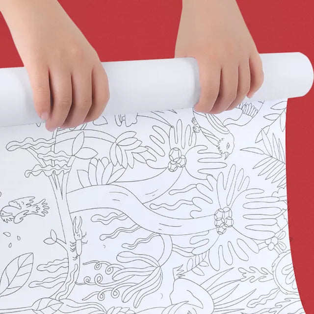 Mideer - Giant Coloring roll - jungle - Age 3+ | ميدير - رول تلوين حجم كبير - الغابة - العمر 3+