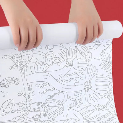 Mideer - Giant Coloring roll - jungle - Age 3+ | ميدير - رول تلوين حجم كبير - الغابة - العمر 3+