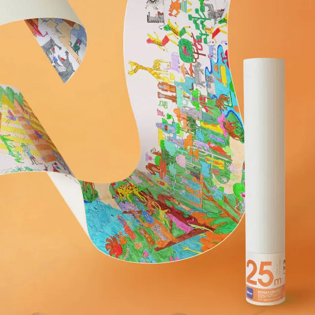 Mideer - 25m Painting Paper Roll - Age 3+ | ميدير - رول ورق رسم 25 متر - العمر 3+