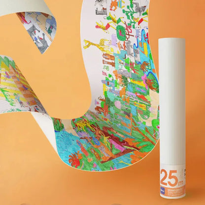 Mideer - 25m Painting Paper Roll - Age 3+ | ميدير - رول ورق رسم 25 متر - العمر 3+