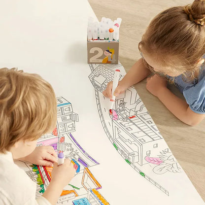 Mideer - 25m Painting Paper Roll - Age 3+ | ميدير - رول ورق رسم 25 متر - العمر 3+