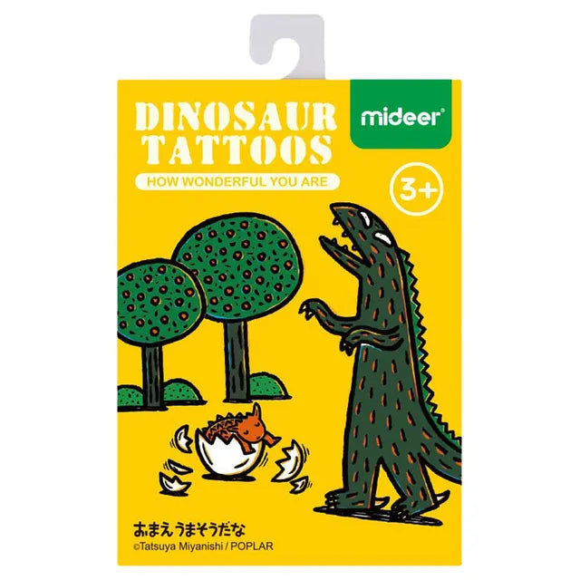 Mideer - Dinosaur Tattoos - How Wonderful You Are - Age 3+ | ميدير - ملصقات الديناصور - كم أنت رائع - العمر 3+