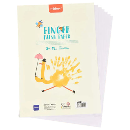 Mideer - Finger Paint paper - 15 sheets - Age 3+ | ميدير - ورق المرح بالأصابع - 15 ورقة - العمر 3+