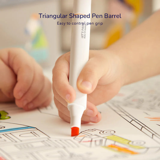 Mideer - Dual Tip Marker - 48 Colors - Age 4+ | ميدير - أقلام ألوان ماركر المزدوجة - 48 لون - العمر 4+