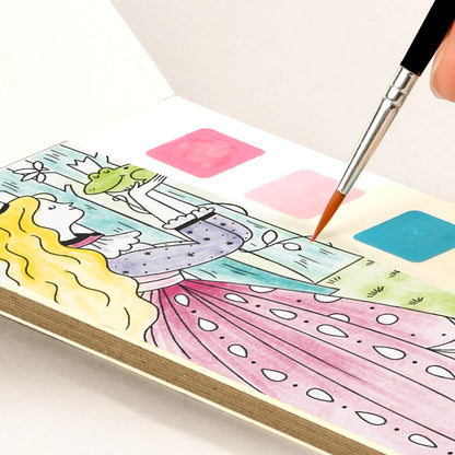 Mideer - Watercolor Painting - Fairy Tale Dream - Age 5+ | ميدير - دفتر تلوين الألوان المائية - القصة الخيالية - العمر 5+