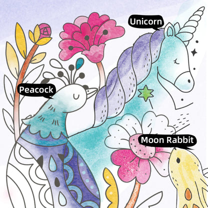 Mideer - Watercolor Painting - Wonderful Forest - Age 5+ | ميدير - دفتر تلوين الألوان المائية - الغابة الرائعة - العمر 5+