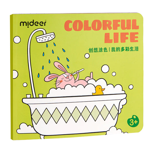 Mideer - Coloring Book - Colorful Life - Age 3+ | ميدير - كتاب التلوين - الحياة الملونة - العمر 3+