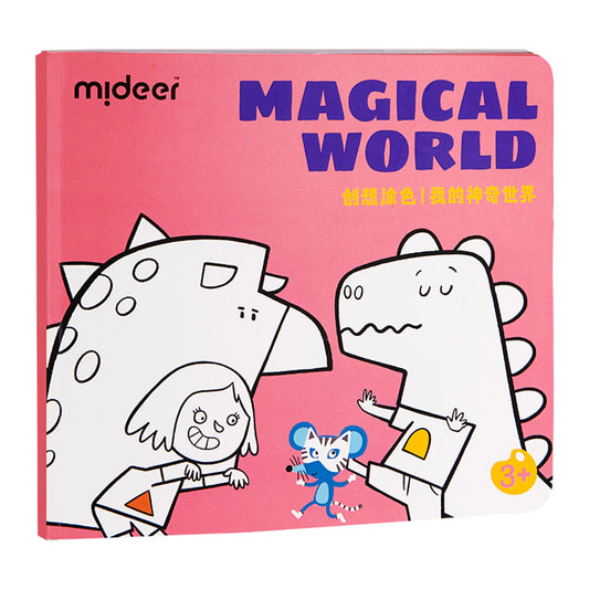 Mideer - Coloring Book - Magical World - Age 3+ | ميدير - كتاب التلوين - العالم السحري - العمر 3+