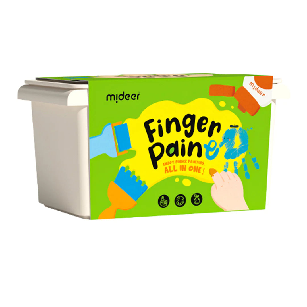 Mideer - Finger painting set - 12 colors - Age 3+ | ميدير - مجموعة الرسم بالأصابع - 12 لون - العمر 3+