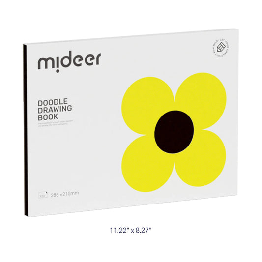 Mideer - Drawing Doodle Book - Black Paper - Age 3+ | ميدير - دفتر رسم دودل - ورق أسود - العمر 3+