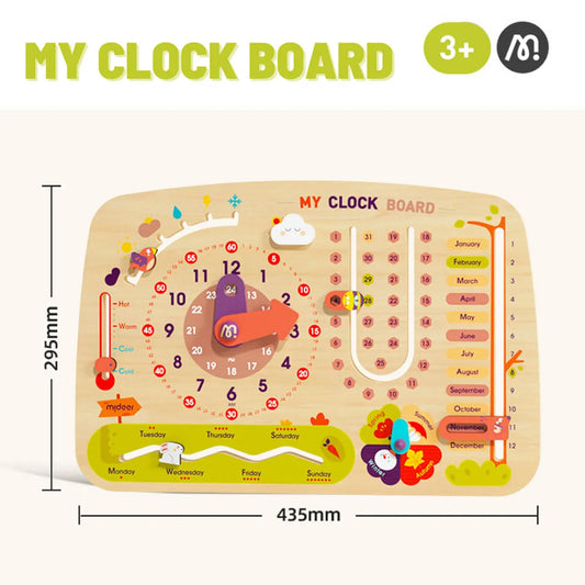 Mideer - Versatile Clock Board - Age 3+ | ميدير - لوحة الساعة متعددة الاستخدامات - العمر 3+
