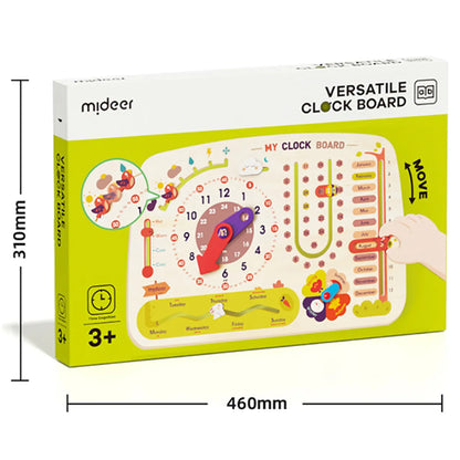 Mideer - Versatile Clock Board - Age 3+ | ميدير - لوحة الساعة متعددة الاستخدامات - العمر 3+
