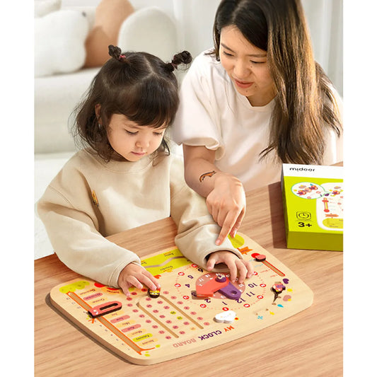 Mideer - Versatile Clock Board - Age 3+ | ميدير - لوحة الساعة متعددة الاستخدامات - العمر 3+