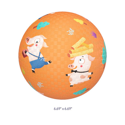 Mideer - Playground Ball - The Tree Little Pigs (Big) - Age 3+ | ميدير - كرة الملعب - الخنازير الثلاثة الصغيرة (كبيرة) - العمر 3+