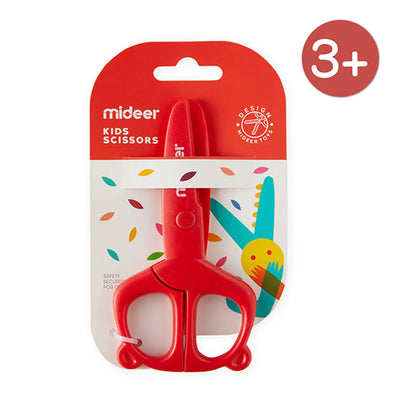Mideer - Kids Scissors - Red - Age 3+ | ميدير - مقص الأطفال - أحمر - العمر 3+